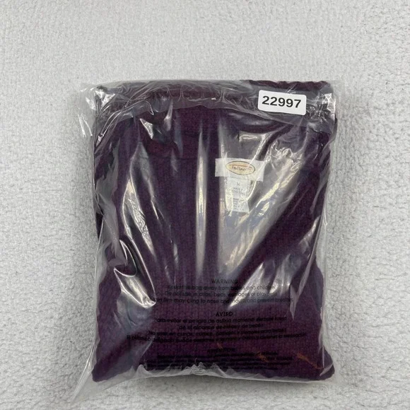 Talbots Sweater Womens Medium Purple Cable Knit Shawl Collar Cardigan Vintage - Picture 10 of 10